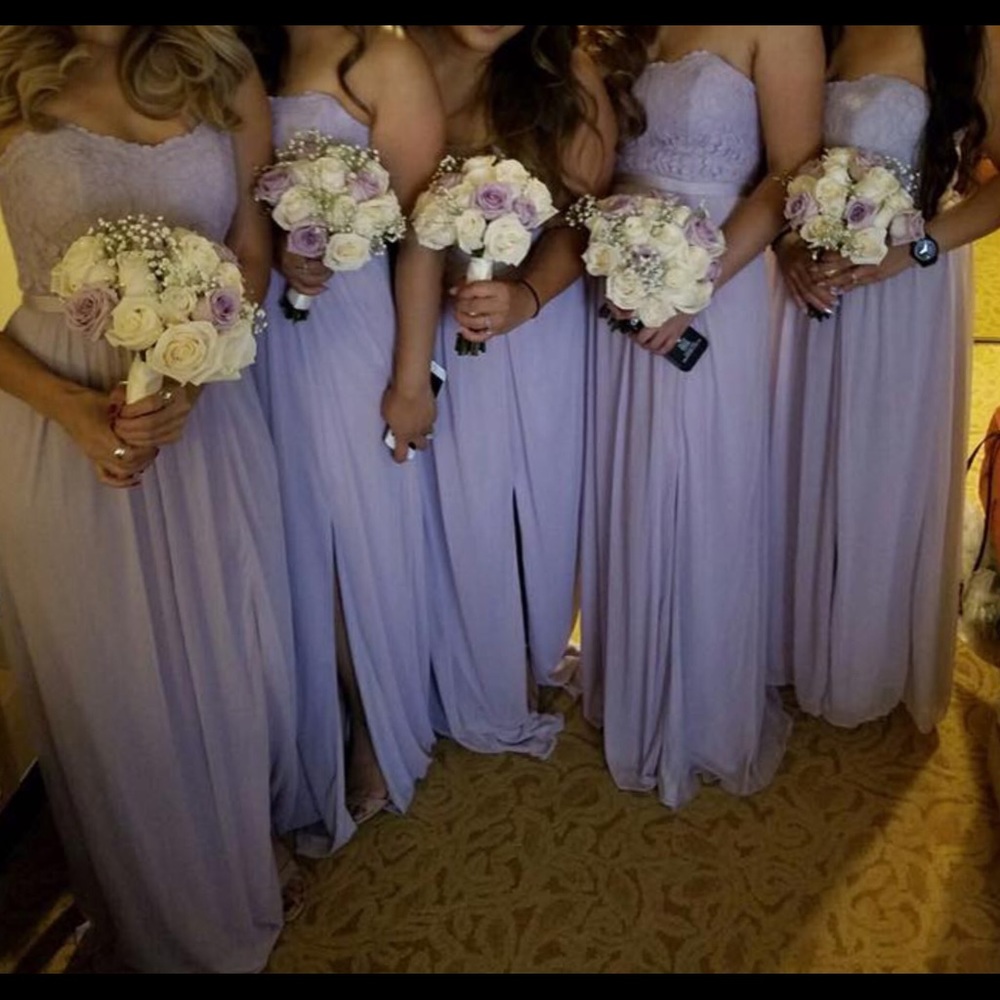 Bridesmaid David’s bridal dress